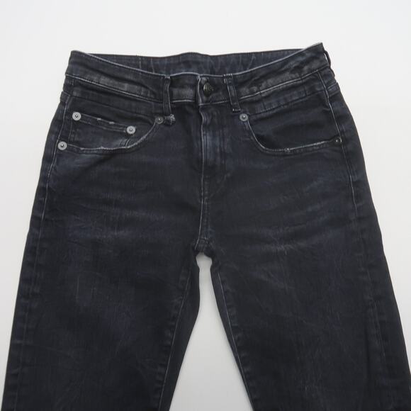 R13 Boy Straight Jeans in Black Marble Size 26 - Picture 5 of 15